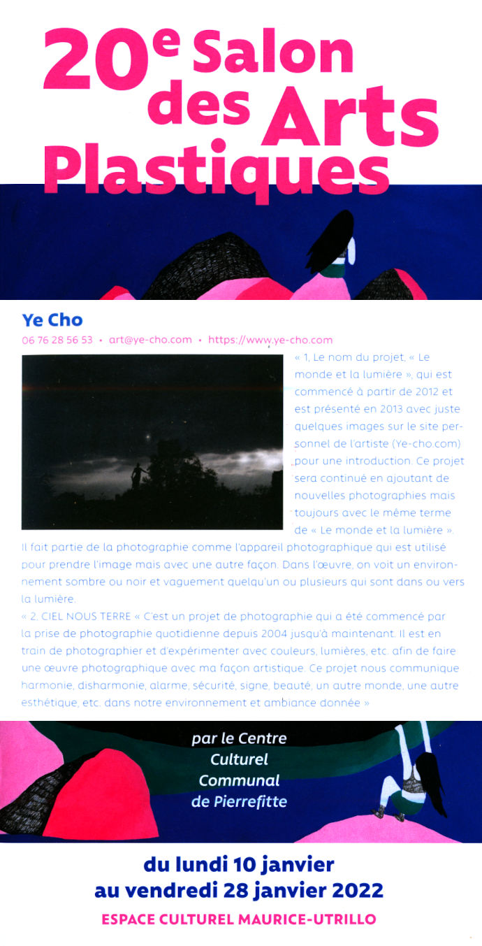 Ye CHO at 20e Salon des Arts Plastiques in Pierrefitte